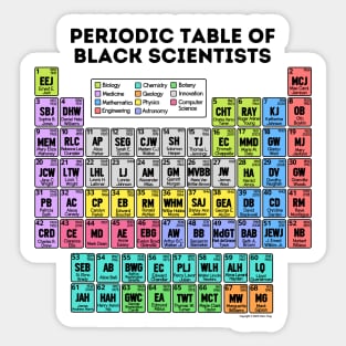 Periodic Table of Black Scientists (Light) Sticker